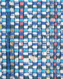 Beliani Matto Puuvilla Sininen 140 X 200 Cm Besni Cheap