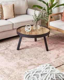 Beliani Matto Puuvilla Vaaleanpunainen 160 X 230 Cm Matarim Outlet