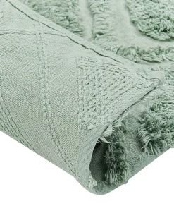 Beliani Matto Puuvilla Vaaleanvihrea 160 X 230 Cm Hatay New