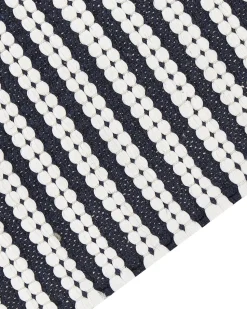 Beliani Matto Puuvilla Valkoinen/Laivastonsininen 80 X 150 Cm Sofulu Store