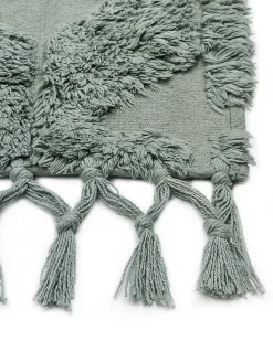 Beliani Matto Puuvilla Vihrea 160 X 230 Cm Kars Best