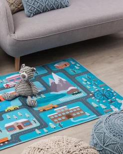 Beliani Matto Sininen 80 X 150 Cm Kigi New