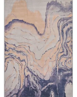 Beliani Matto Sininen/Beige 160 X 230 Cm Gebze Online