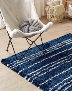 Beliani Matto Sininen/Valkoinen 160 X 230 Cm Tashir Discount