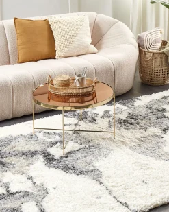 Beliani Matto Valkoinen/Harmaa 160 X 230 Cm Sevan Sale