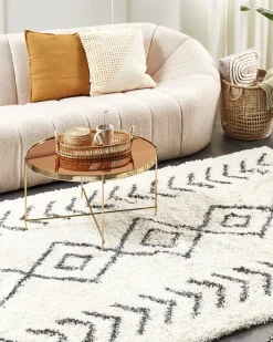 Beliani Matto Valkoinen/Harmaa 160 X 230 Cm Ayrum Cheap