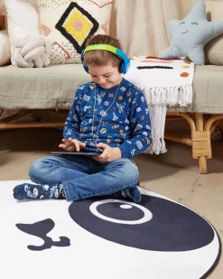 Beliani Matto Valkoinen/Musta 120 Cm Panda Fashion