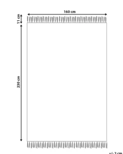 Beliani Matto Villa Beige/Musta 160 X 230 Cm Yazlik Shop