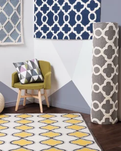 Beliani Matto Villa Harmaa 160 X 230 Cm Zile Hot