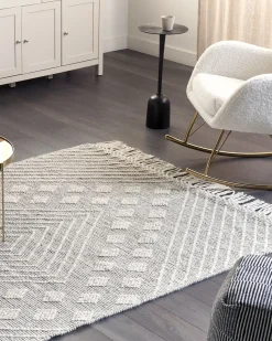 Beliani Matto Villa Harmaa/Valkoinen 160 X 230 Cm Savur Sale