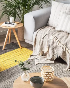 Beliani Matto Villa Keltainen/Harmaa 160 X 230 Cm Akkaya Outlet