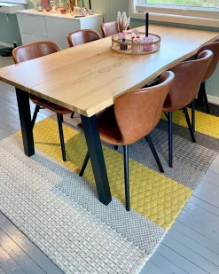 Beliani Matto Villa Keltainen/Harmaa 160 X 230 Cm Akkaya Outlet