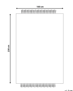 Beliani Matto Villa Musta/Luonnonvalkoinen 160 X 230 Cm Atlanti Discount