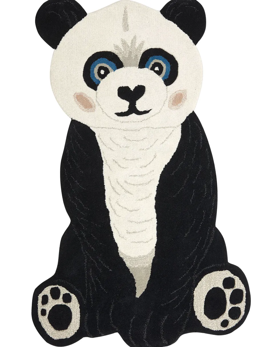 Beliani Matto Villa Musta/Valkoinen 100 X 160 Cm Jingjing Online