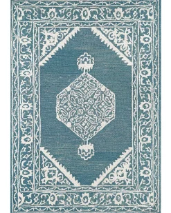 Beliani Matto Villa Sininen/Valkoinen 160 X 230 Cm Gevas Outlet