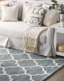 Beliani Matto Villa Vaaleansininen 160 X 230 Cm Yalova Cheap