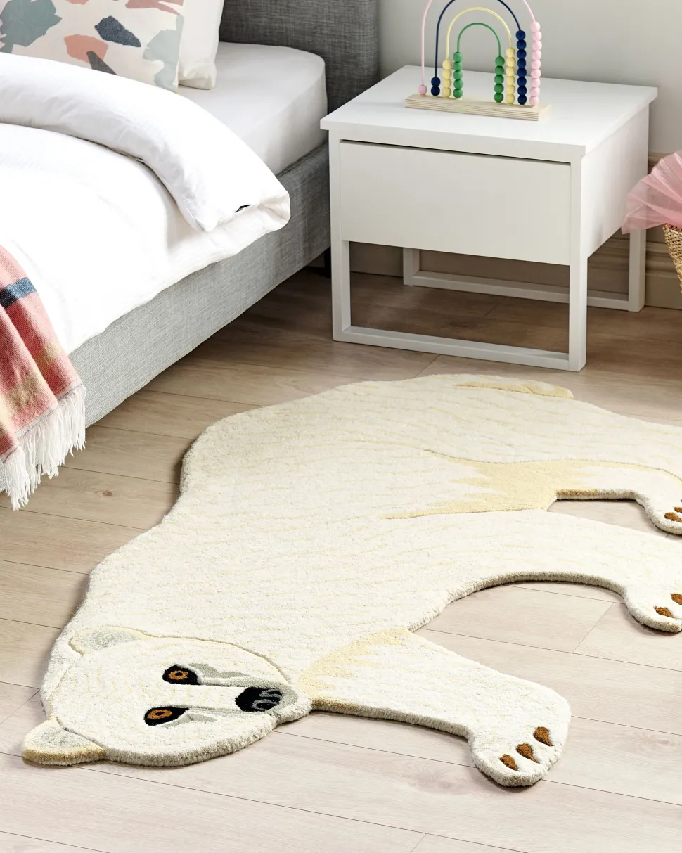 Beliani Matto Villa Valkoinen 100 X 160 Cm Iorek New