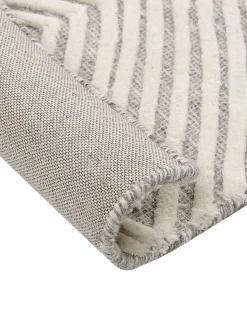 Beliani Matto Villa Valkoinen/Harmaa 140 X 200 Cm Goksun Fashion