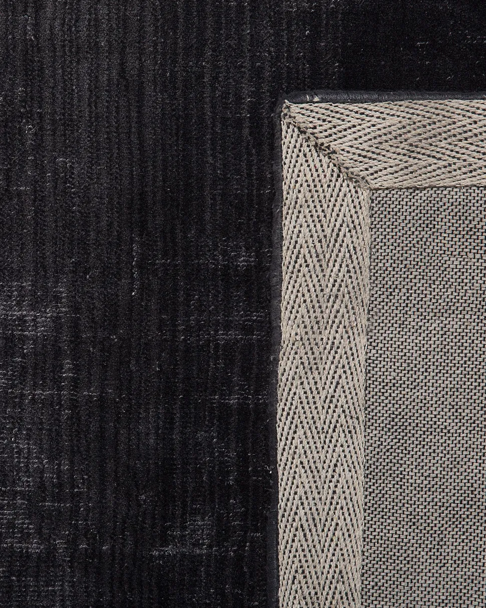 Beliani Matto Viskoosi Harmaa/Musta 160 X 230 Cm Ercis Fashion