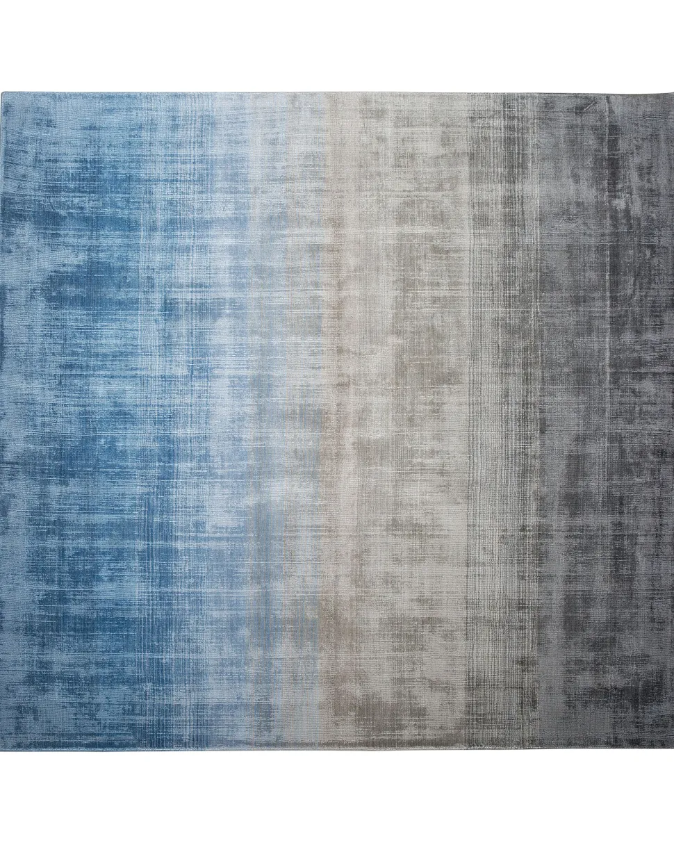 Beliani Matto Viskoosi Harmaa/Sininen 200 X 200 Cm Ercis Hot