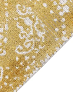 Beliani Matto Viskoosi Keltainen/Beige 160 X 230 Cm Boyali Online