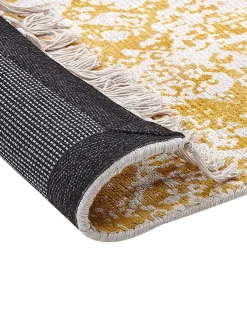 Beliani Matto Viskoosi Keltainen/Beige 160 X 230 Cm Boyali Online