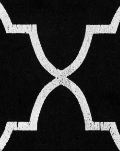 Beliani Matto Viskoosi Musta/Hopea 160 X 230 Cm Yelki Cheap