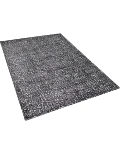 Beliani Matto Viskoosi Tummanharmaa/Hopea 160 X 230 Cm Esel Online