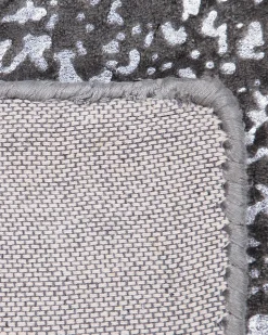 Beliani Matto Viskoosi Tummanharmaa/Hopea 160 X 230 Cm Esel Online