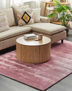 Beliani Matto Viskoosi Vaaleanpunainen 160 X 230 Cm Gesi Ii Outlet