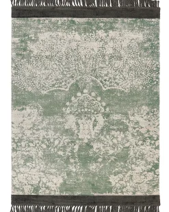 Beliani Matto Viskoosi Vihrea/Beige 160 X 230 Cm Akarsu New
