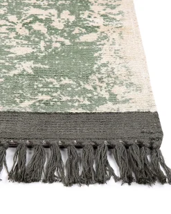 Beliani Matto Viskoosi Vihrea/Beige 160 X 230 Cm Akarsu New