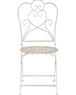 Beliani Metalliset Terassituolit 2 Kpl Valkoinen/Beige Trieste Best