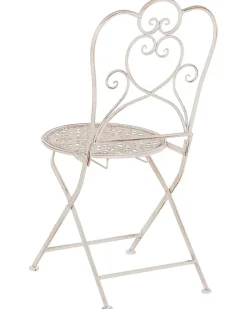 Beliani Metalliset Terassituolit 2 Kpl Valkoinen/Beige Trieste Best