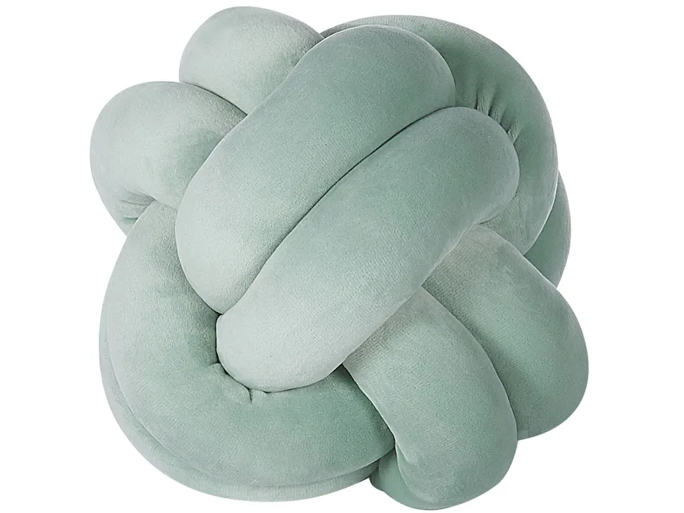 Beliani Mintunvihrea Samettinen Solmutyyny O 20 Cm Malni Outlet