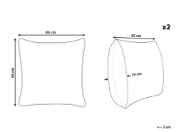 Beliani Monivarinen Koristetyynysetti 2Kpl 45 X 45 Cm Calendula Shop