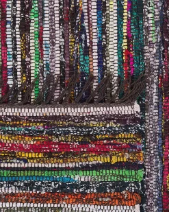 Beliani Monivarinen Tumma Puuvillamatto 160 X 230 Cm Danca Shop