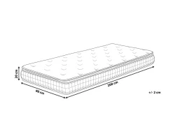 Beliani Muistivaahtopatja Keskikova 90 X 200 Cm Charm Flash Sale