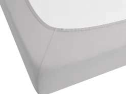 Beliani Muotoonommeltu Puuvillalakana 90 X 200 Cm Vaaleanharmaa Hofuf Shop