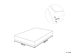 Beliani Muotoonommeltu Puuvillalakana 90 X 200 Cm Beige Hofuf New