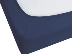 Beliani Muotoonommeltu Puuvillalakana 90 X 200 Cm Tummansininen Hofuf Clearance