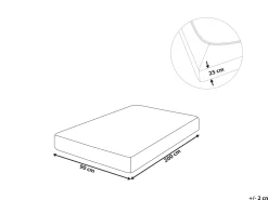 Beliani Muotoonommeltu Puuvillalakana 90 X 200 Cm Valkoinen Hofuf New