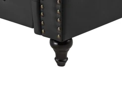 Beliani Musta 3-Istuttava Keinonahkasohva Chesterfield Hot