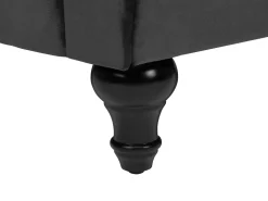 Beliani Musta 3-Istuttava Samettisohva Chesterfield Clearance