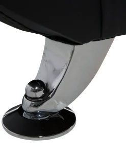 Beliani Musta Keinonahkainen Nojatuoli Leira Fashion