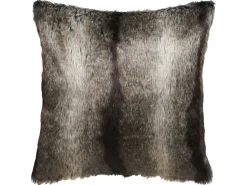 Beliani Mustavalkoinen Keinoturkis Koristetyynysetti 45 X 45 Cm 2 Kpl Rubrum Sale