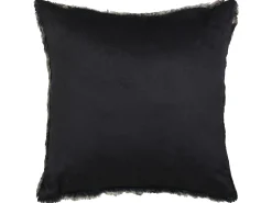 Beliani Mustavalkoinen Keinoturkis Koristetyynysetti 45 X 45 Cm 2 Kpl Rubrum Sale