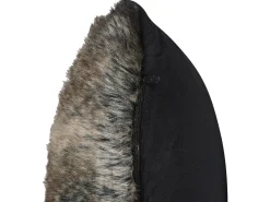 Beliani Mustavalkoinen Keinoturkis Koristetyynysetti 45 X 45 Cm 2 Kpl Rubrum Sale