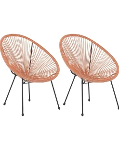 Beliani Narutuoli Polyrottinki Oranssi 2 Kpl Acapulco Ii Best