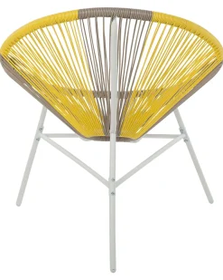 Beliani Narutuoli Polyrottinki Ruskeanharmaa/Keltainen 2 Kpl Acapulco Cheap